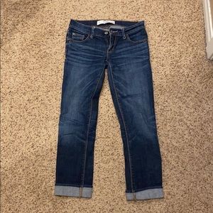 Abercrombie $ Fitch low rise stretch crop jeans